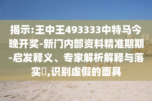 揭示:王中王493333中特馬今晚開獎-新門內(nèi)部資料精準(zhǔn)期期-啟發(fā)釋義、專家解析解釋與落實(shí)?,識別虛假的面具
